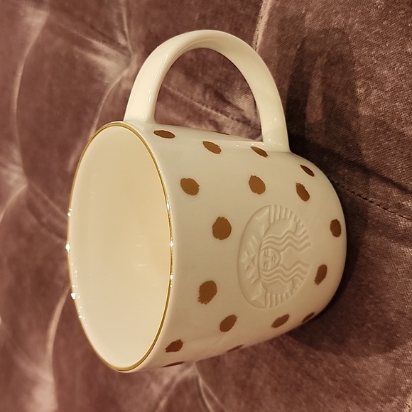 Starbucks gold polka dot mug - Picture 2 of 5